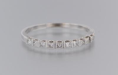 Appraisal: A Ladies' Diamond Band k white gold band set across