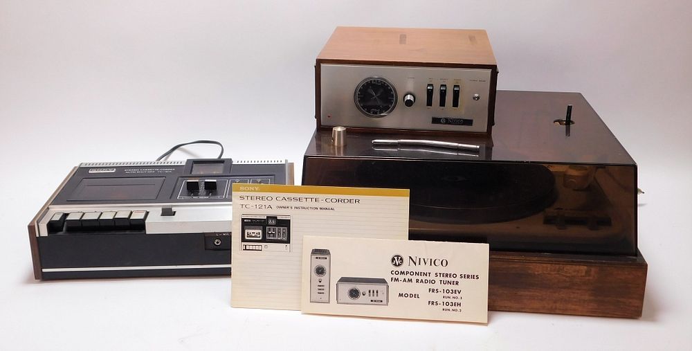 Appraisal: PC Nivico Sony Garrard Stereo Record Players Japan United Kingdom