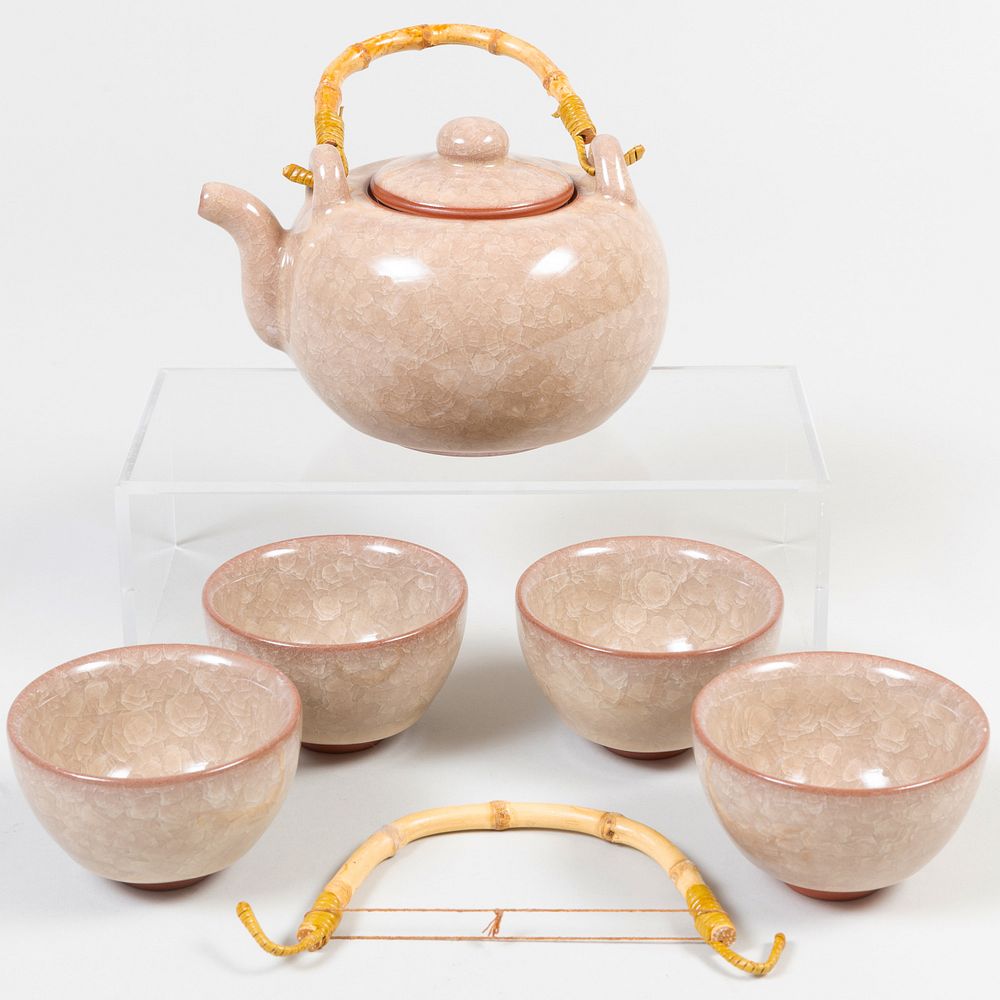 Appraisal: L' Artisan du Fujlan Crystaline Glazed Porcelain Teaset Impressed mark