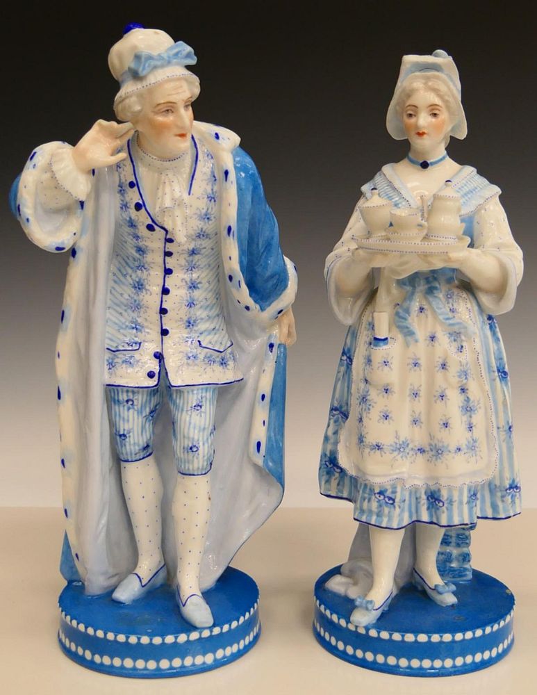 Appraisal: Pr FINE ANTIQUE CHELSEA ENGLISH PORCELAIN FIGURES A pair of