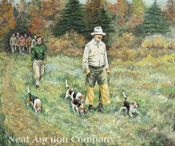 Appraisal: Clarence Calhoun Fawcett American - Wolver Beagles Captain C Oliver