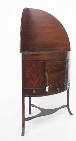 Appraisal: A George III period corner washstand satinwood inlay early mid