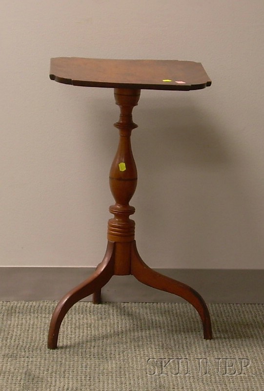 Appraisal: Federal Cherry Cut-corner Top Candlestand