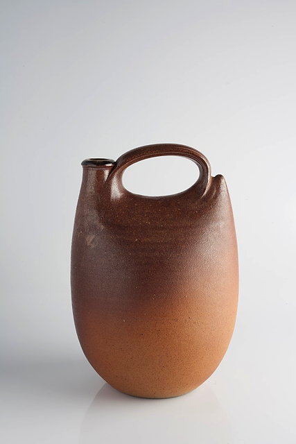 Appraisal: John Leach British b at MuchelneyFlask impressed potter's and pottery