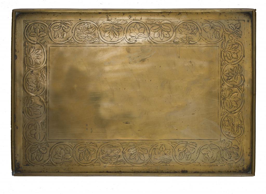 Appraisal: A BRASS TRAY BY THE KESWICK SCHOOL OF INDUSTRIAL ART