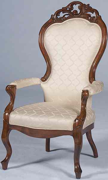 Appraisal: Rococo Revival Arm Chair American a rococo revival arm chair