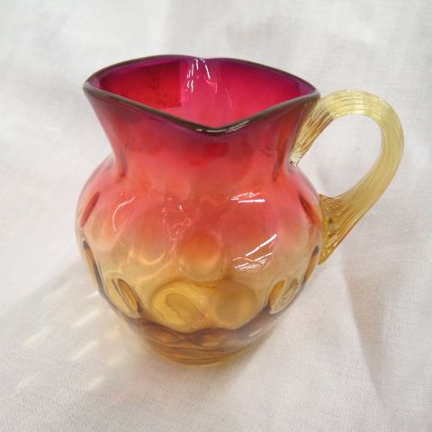 Appraisal: Amberina Art Glass Creamer coin spot New England Glass Works