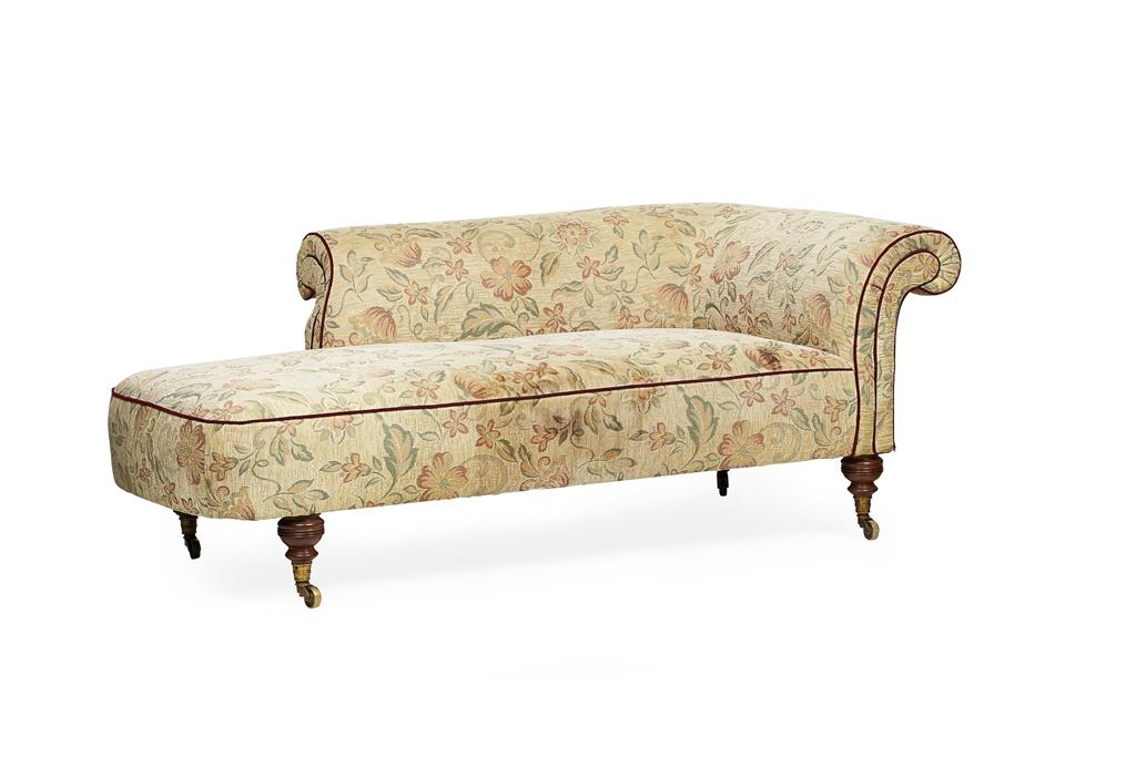 Appraisal: VICTORIAN UPHOLSTERED CHAISE LONGUE BY HOWARD SONS TH CENTURY the