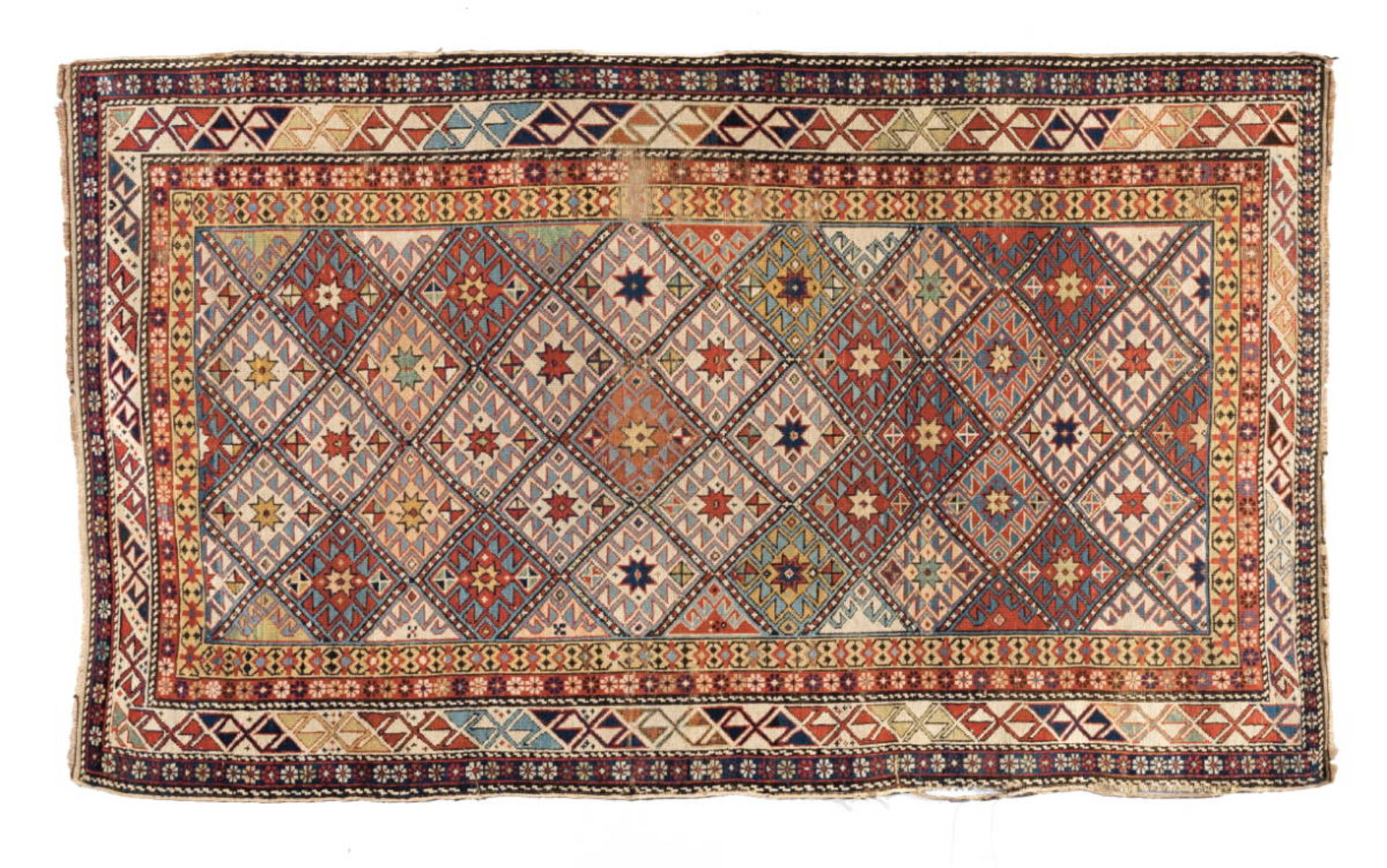 Appraisal: SHIRVAN RUG NORTH CAUCASUS CIRCA Having a diamond tile design