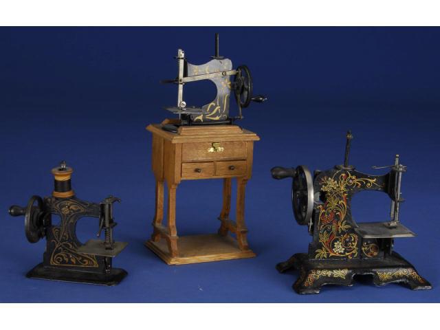 Appraisal: Lot Three Sewing Toy Machines Germany ca all are enameled