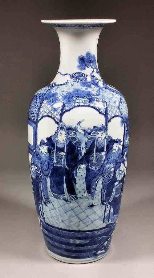 Appraisal: A th Century Chinese blue and white porcelain baluster shaped