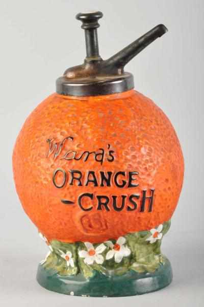 Appraisal: Ceramic Orange Crush Syrup Dispenser Description Circa s The plunger