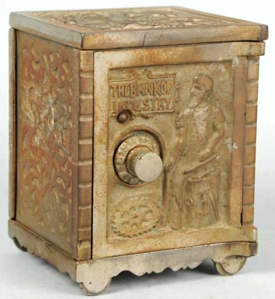 Appraisal: Cast Iron Bank of Industry Safe Still Bank Nickel-plated Condition