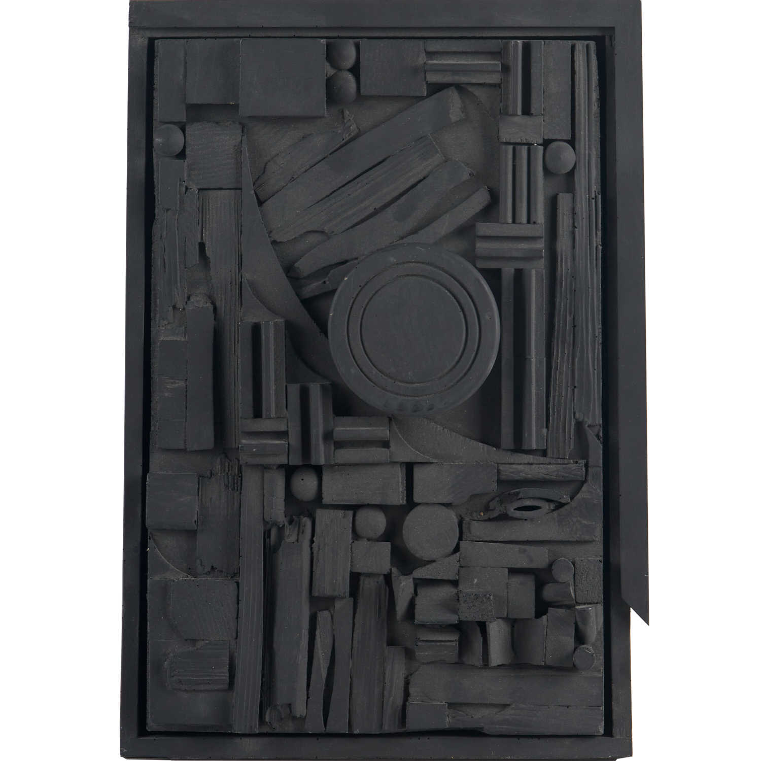 Appraisal: LOUISE NEVELSON BLACK CAST RELIEF MULTIPLE Louise Nevelson American -