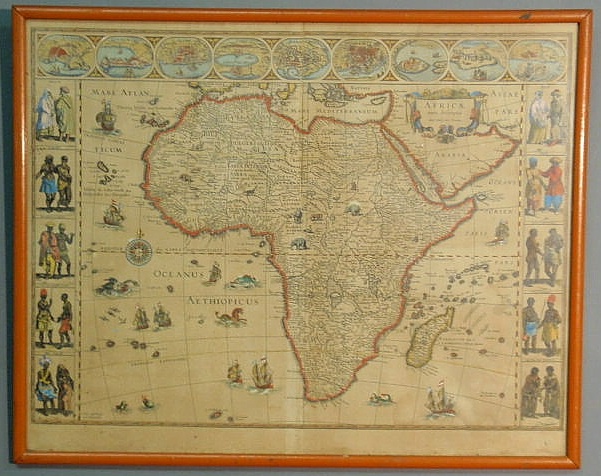 Appraisal: French map of Africa probably th c x