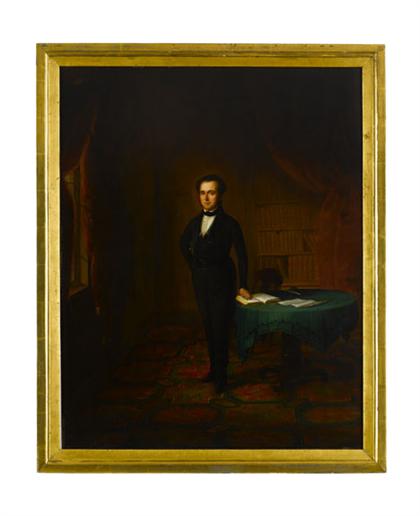 Appraisal: American School th century portrait of a gentleman in his