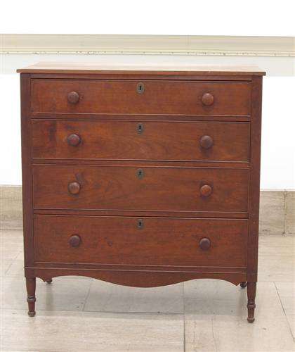 Appraisal: Federal cherry chest of drawers early th century Rectangular top