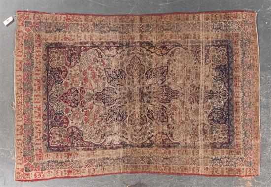 Appraisal: Antique Lavar Kerman rug Persia circa x Estimate - Worn