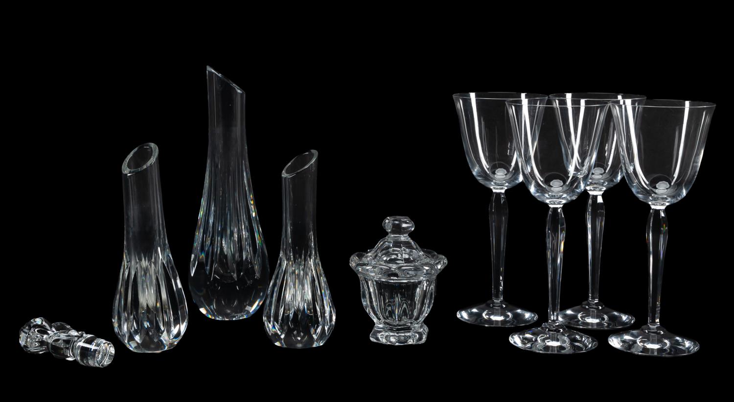 Appraisal: PC BACCARAT CRYSTAL MISCELLANEOUS GROUP Baccarat French group of nine