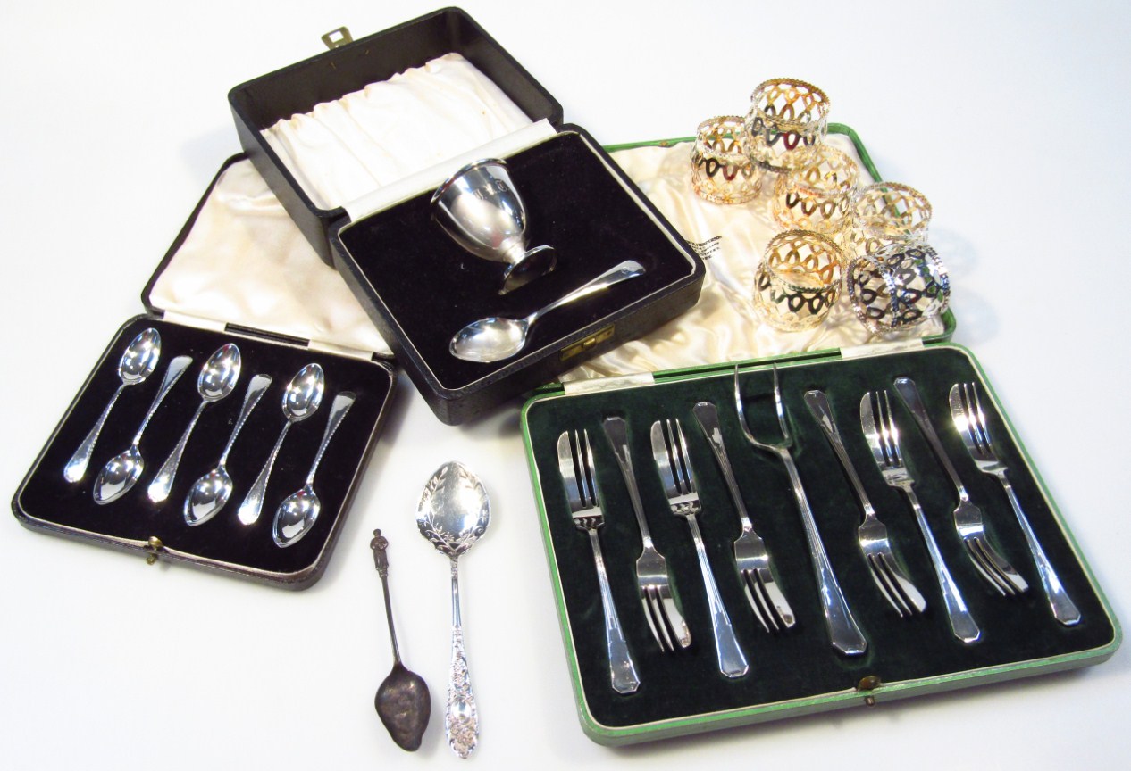 Appraisal: Various early thC and later silver and silver plate comprising