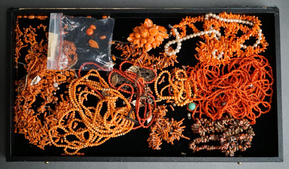 Appraisal: Collection of Assorted Coral and Other Beaded Jewelry