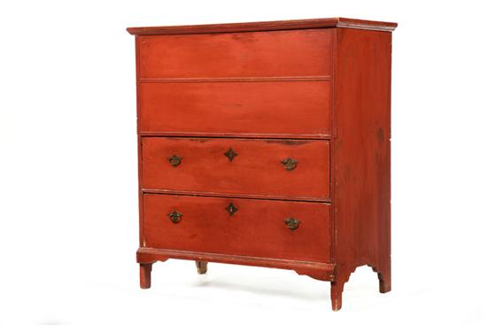 Appraisal: TWO DRAWER MULE CHEST Probably New England mid th century