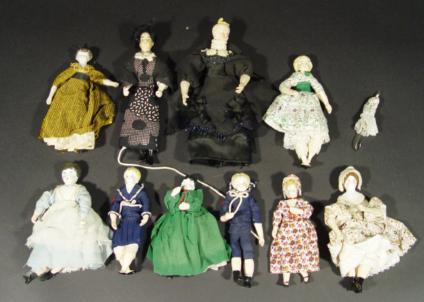 Appraisal: Selection of Victorian and later china headed dolls in costume