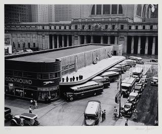 Appraisal: BERENICE ABBOTT American - GREYHOUND BUS TERMINAL Silver gelatin print