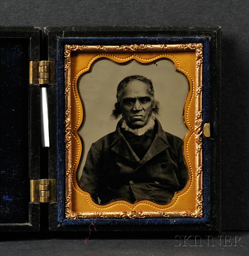 Appraisal: Ninth Plate Ambrotype of an Elderly Black Gentleman in a