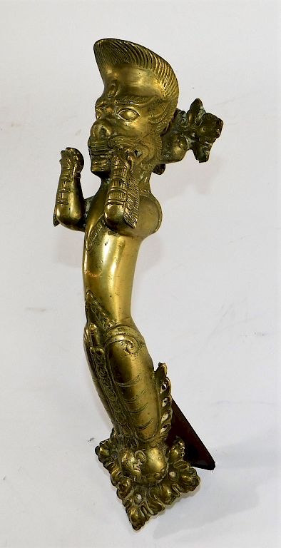 Appraisal: Souteast Asian Thai Brass Figural Beast Door Pull Southeast Asia