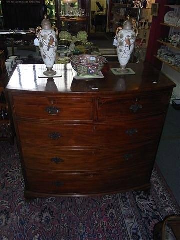 Appraisal: A LARGE TH CENTURY MAHOGANY BOW FRONT CHEST of two