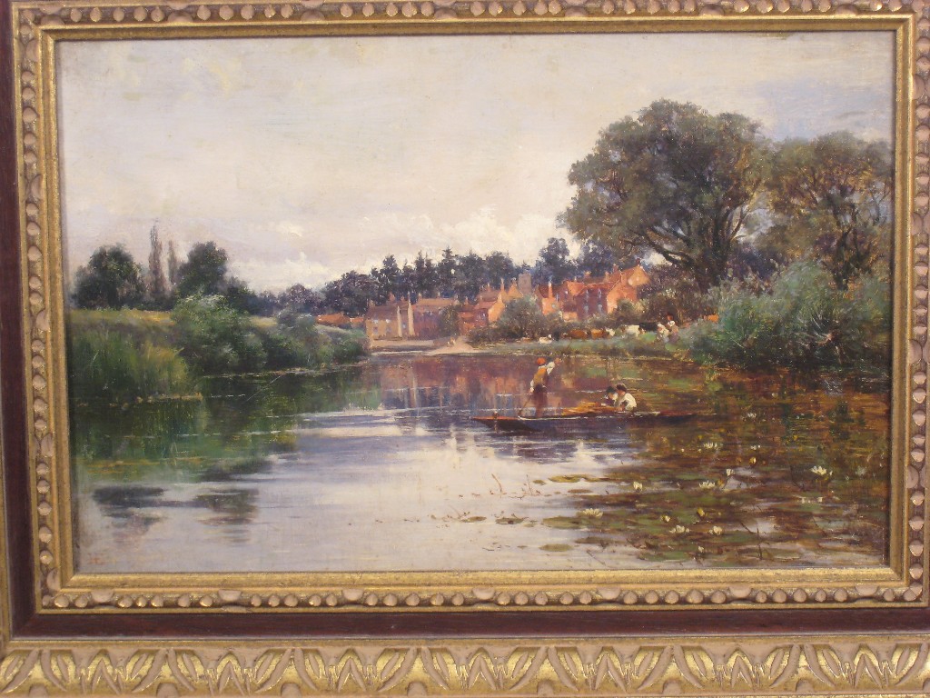 Appraisal: H E Late th Century On a River signed with