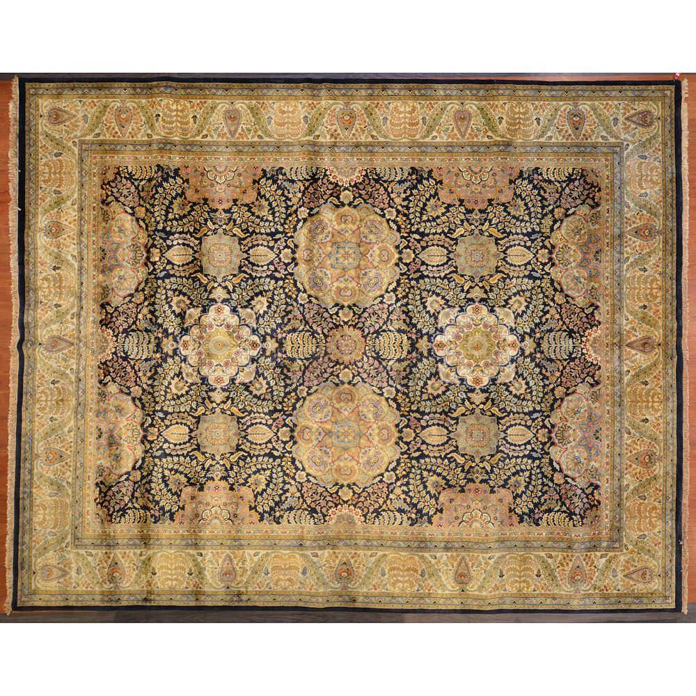 Appraisal: Golden Age Carpet India x Fourth quarter- th century hand-knotted