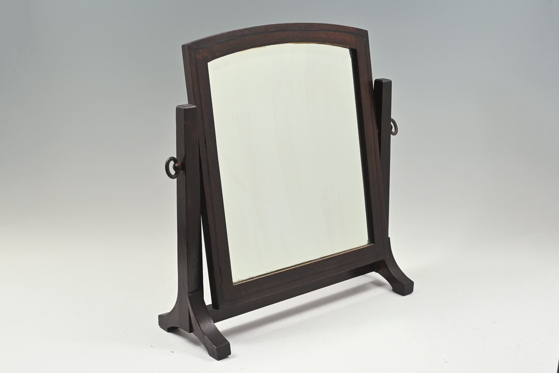 Appraisal: LIMBERT CO MISSION OAK DRESSER MIRROR Oak dresser shaving mirror