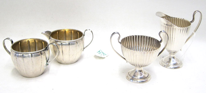 Appraisal: TWO STERLING CREAM PITCHER SUGAR BOWL SETS pieces International Silver