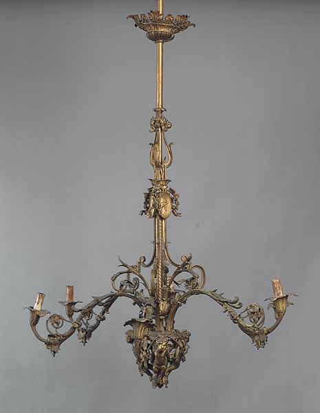 Appraisal: A Belle poque Gilt Bronze and Gilt Metal Six-Light Figural