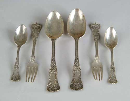 Appraisal: -PIECE PARTIAL FLATWARE SERVICE QUEENS PATTERN BY GORHAM Set consists