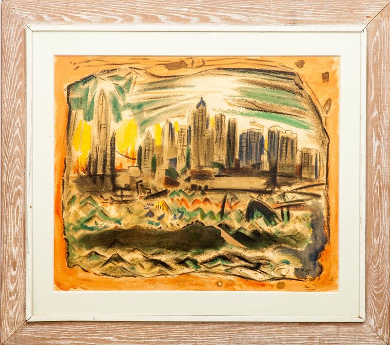 Appraisal: After John Marin - Lower Manhattan from the River No