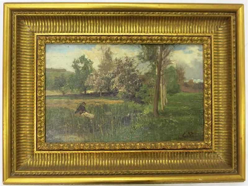 Appraisal: ATTRIBUTED TO CHARLES VOLKMAR OIL ON CANVAS United States France