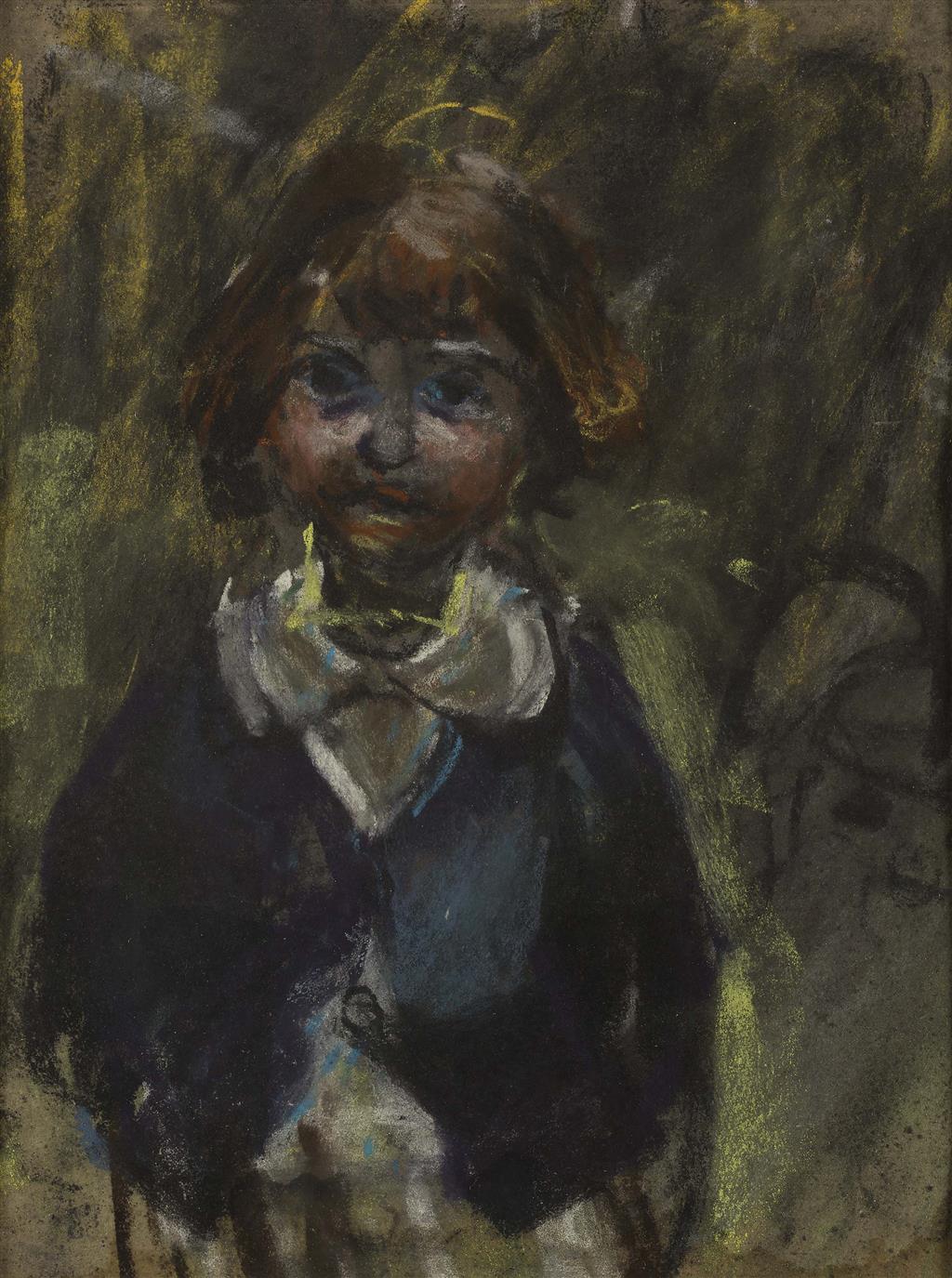 Appraisal: ANGUS NEIL SCOTTISH - LITTLE GIRL NO Pastel cm x