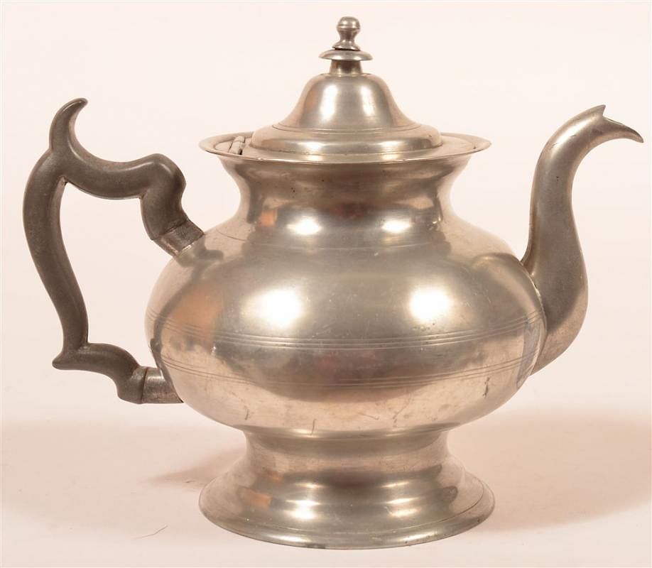 Appraisal: G Richardson Craston R I Pewter Teapot G Richardson Craston