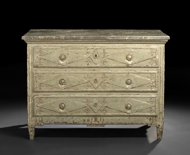 Appraisal: Italian Polychromed Commode th century and later in the neoclassical