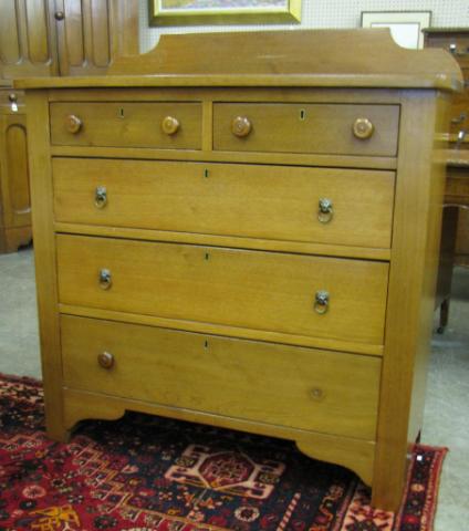 Appraisal: Antique five drawer dresser some replacement pulls on base