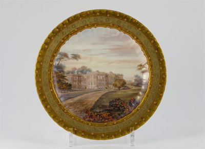 Appraisal: A Royal Crown Derby plate painted with the south fa