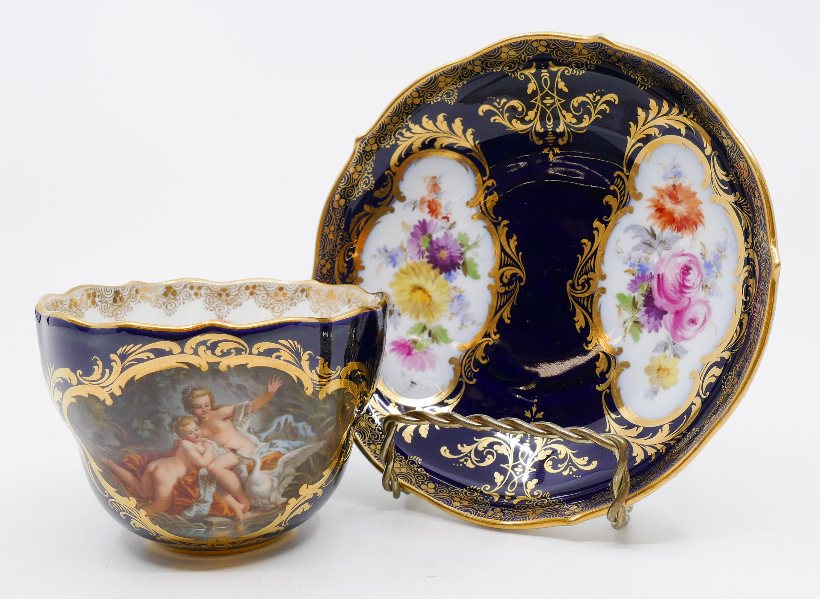 Appraisal: Meissen 'Leda mit Schroan Boucher' Leda and the Swan after