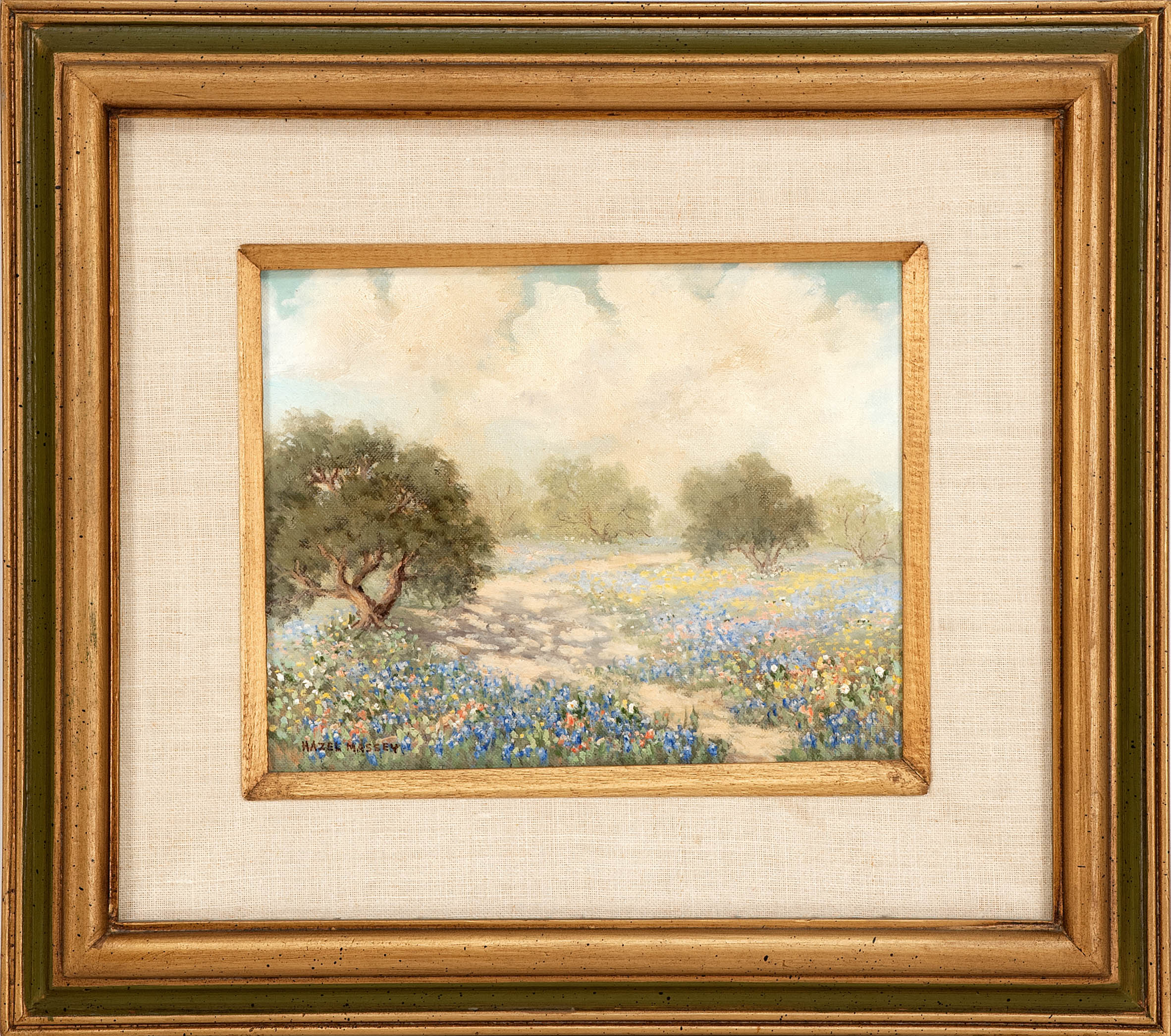 Appraisal: HAZEL MASSEYAmerican - Blue Bonnet Trail a Texas landscape with