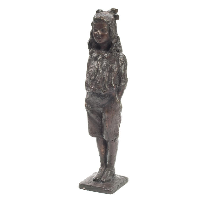 Appraisal: Gertrude Vanderbilt Whitney American - ''Young Girl '' plasterwith painted