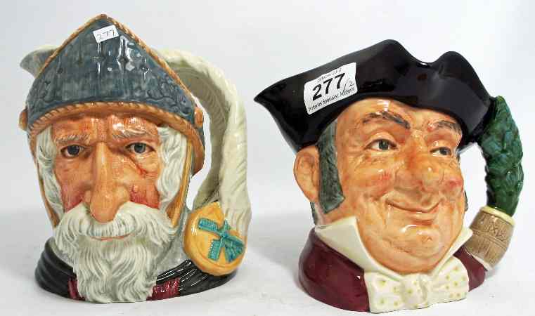 Appraisal: Royal Doulton Large Character Jugs Don Quixote D and Mine