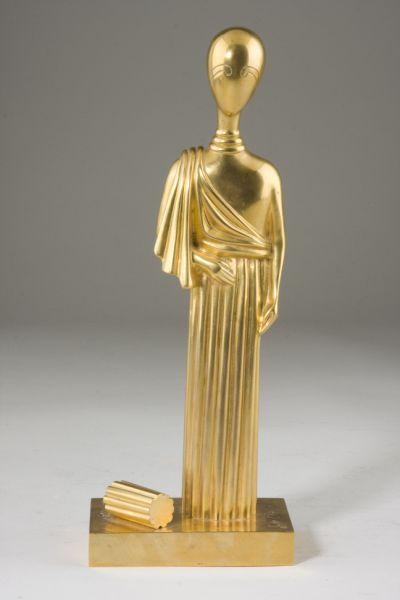 Appraisal: Giorgio de Chirico It - La Musa gilt bronze signed