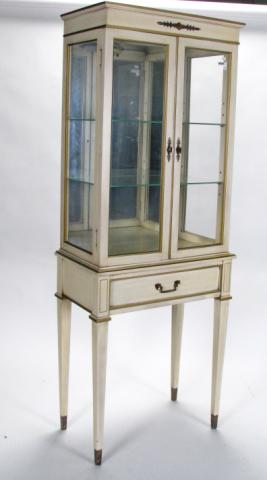 Appraisal: Italian Provencial Style Curio Cabinet with glass door decorative ormolu